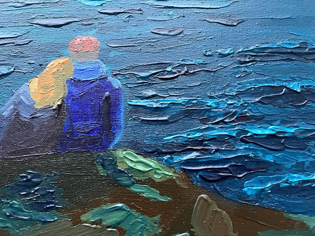 Seascape of couple — view 3